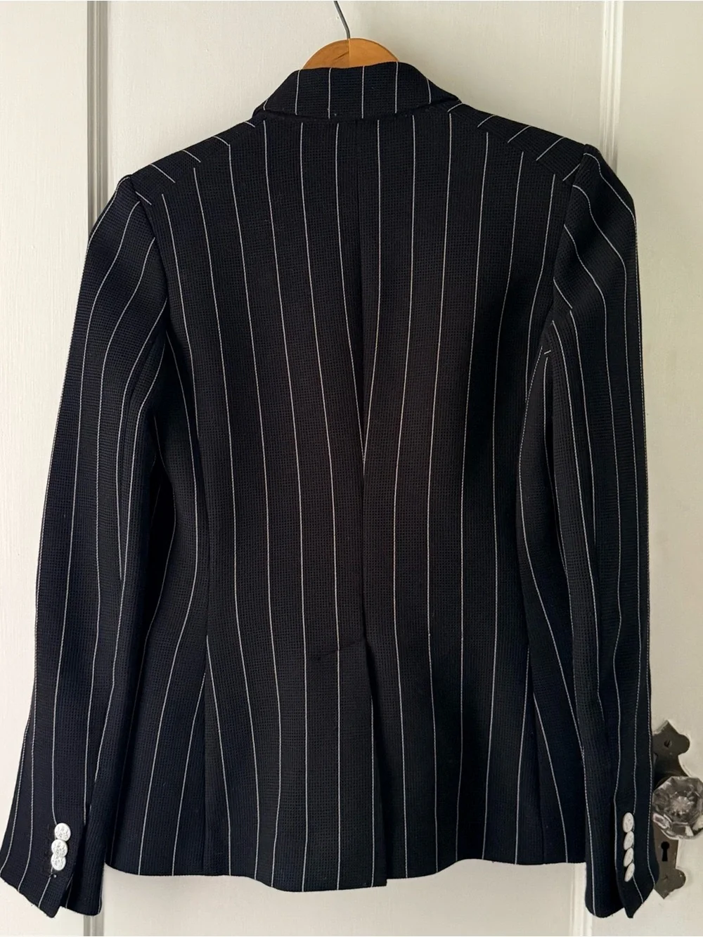 Veronica Beard Daytona Pinstripe Double Breasted Blazer